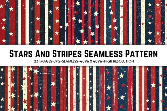 Download Stars and Stripes Seamless Pattern - Premium Bundle