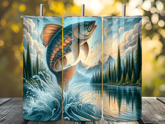 Download Scenic Mountain Trout Lake Tumbler Wrap - Lake tumbler wrap Collection