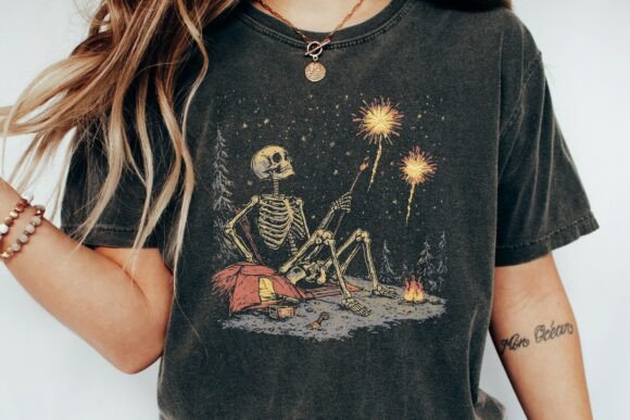 Download Skeleton Camping Fireworks Night Sky Png - Fireworks night sky Collection