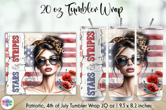 Download Stars and Stripes Patriotic Tumbler Wrap - Stars and stripes Collection