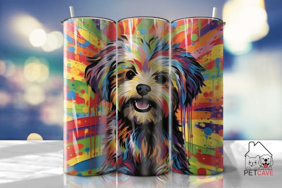 Download 3D Pop Art Fusion Shih Tzu Tumbler Wrap - Premium Resources