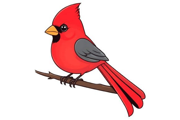 Download Cardinal Bird Illustration Png - Bird illustration png Collection