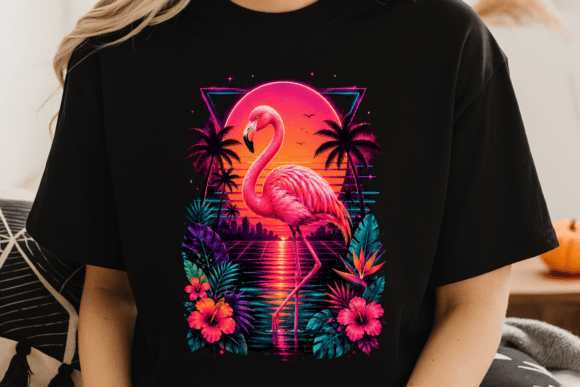 Download Neon Tropical Flamingo PNG - Premium Resources