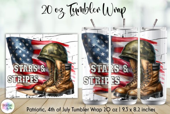 Download Stars and Stripes Patriotic Tumbler Wrap - Stars and stripes Collection