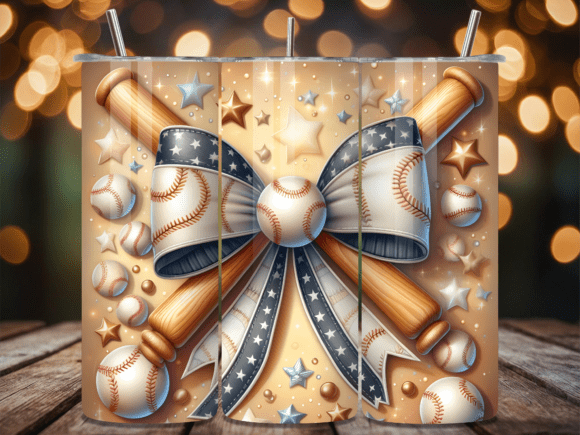 Download Stars and Stripes Baseball Tumbler Wrap - Stars and stripes Collection